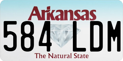 AR license plate 584LDM