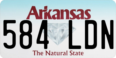 AR license plate 584LDN