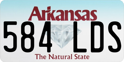 AR license plate 584LDS