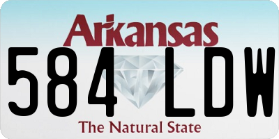 AR license plate 584LDW