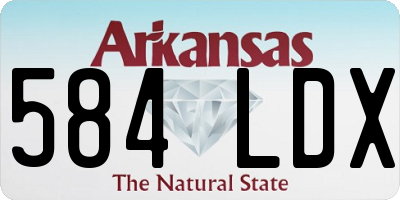 AR license plate 584LDX