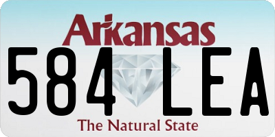 AR license plate 584LEA