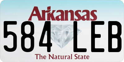 AR license plate 584LEB