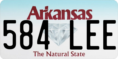 AR license plate 584LEE