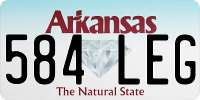 AR license plate 584LEG