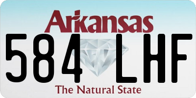 AR license plate 584LHF