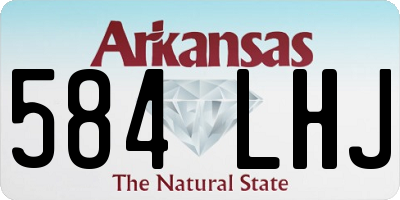 AR license plate 584LHJ