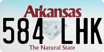 AR license plate 584LHK