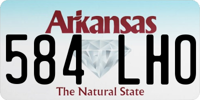 AR license plate 584LHO