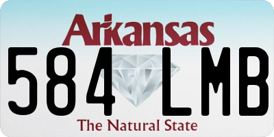AR license plate 584LMB