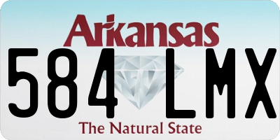 AR license plate 584LMX