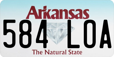 AR license plate 584LOA