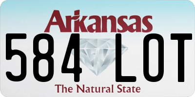 AR license plate 584LOT