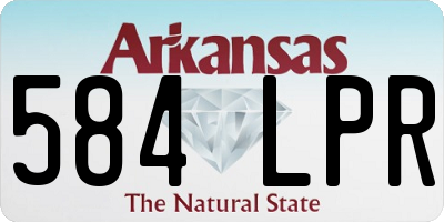 AR license plate 584LPR