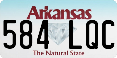 AR license plate 584LQC