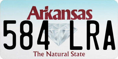AR license plate 584LRA