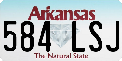 AR license plate 584LSJ