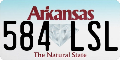 AR license plate 584LSL