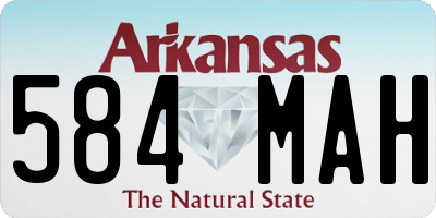 AR license plate 584MAH