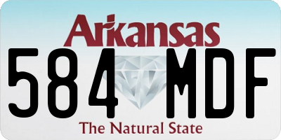 AR license plate 584MDF