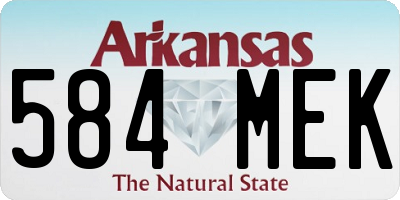 AR license plate 584MEK
