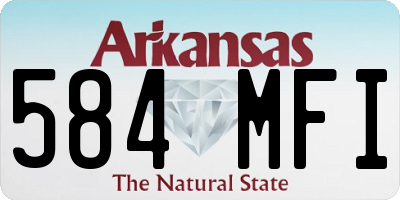 AR license plate 584MFI