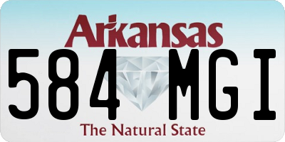 AR license plate 584MGI