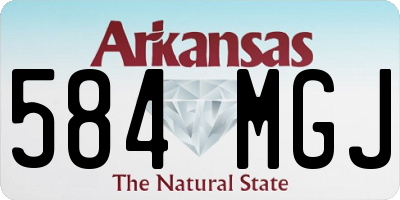 AR license plate 584MGJ