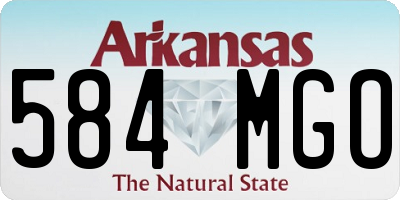 AR license plate 584MGO