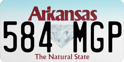 AR license plate 584MGP