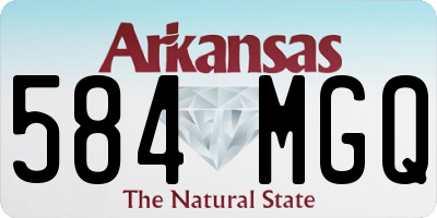 AR license plate 584MGQ