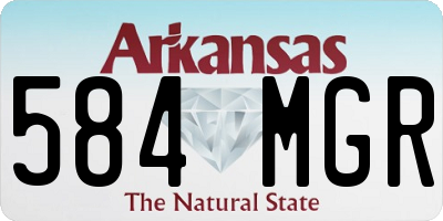 AR license plate 584MGR