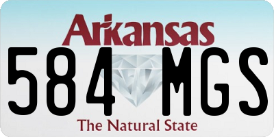 AR license plate 584MGS