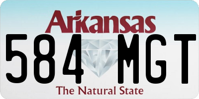 AR license plate 584MGT