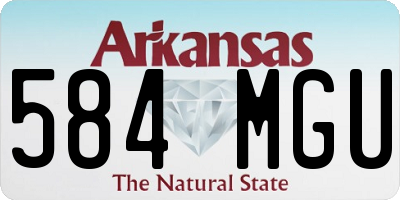 AR license plate 584MGU