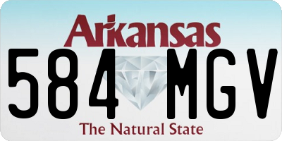 AR license plate 584MGV