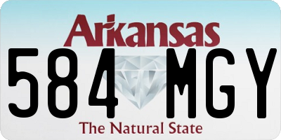 AR license plate 584MGY