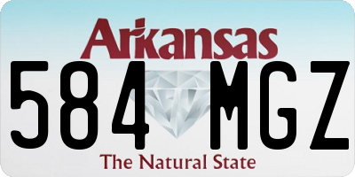 AR license plate 584MGZ
