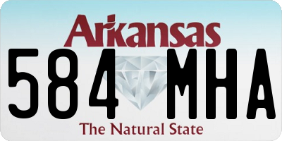 AR license plate 584MHA