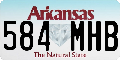 AR license plate 584MHB