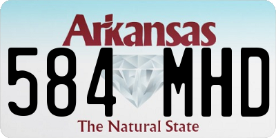 AR license plate 584MHD