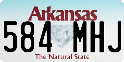 AR license plate 584MHJ