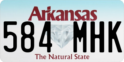 AR license plate 584MHK