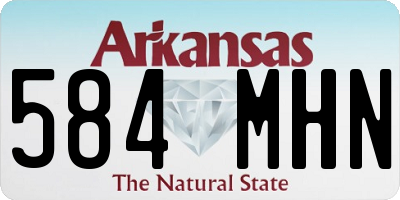 AR license plate 584MHN
