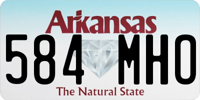 AR license plate 584MHO