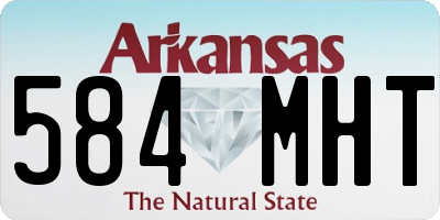 AR license plate 584MHT
