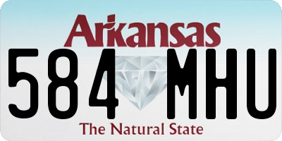 AR license plate 584MHU