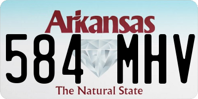 AR license plate 584MHV