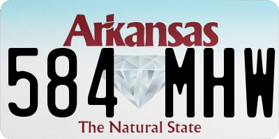 AR license plate 584MHW