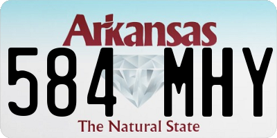AR license plate 584MHY